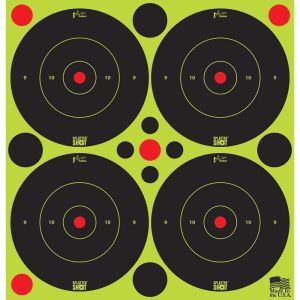 Pro-Shot 3" SplatterShot Green Bullseye Targets Peel and Stick with Pasters 48/ct