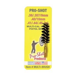 Pro-Shot Nylon Pistol Bore Brush with Brass Core .38-.45 Multibrush