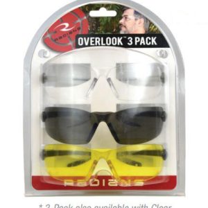 Radians Overlook Shooting Glasses Combo Pack Black Clear Amber Lens 3/ct