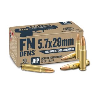 FN DFNS SS200 Personal Defense Handgun Ammunition 5.7x28mm 30gr JHP 1894 fps 500/ct Case