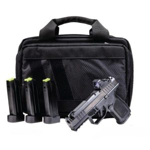 Rost Martin RM1C Comp Handgun Bundle 9mm Luger 15rd(1)&17(3) Magazines 4" Barrel Black Viridian Red Dot Pistol Case