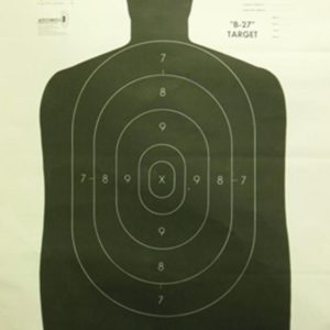 Speedwell Official NRA Police Qualification Silhouette Police Silhouette - Black - 50 yd. 24" X 45" 100/Pack