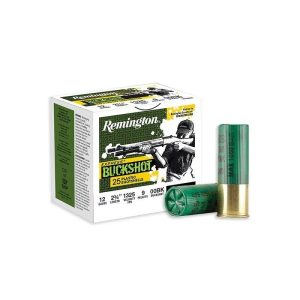 Remington Buckshot 12 ga 2 3/4" 3 3/4 dr 9 plts #00 1325 fps - 250/Case (10Boxes 25/ct)