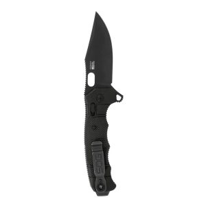 SOG Knives Seal XR Ti Folding Knife 3-9/10" Clip Point Blade Black