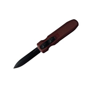 SOG Knives Pentagon OTF Knife 3-4/5" Spear Point Blade Dark Red Box