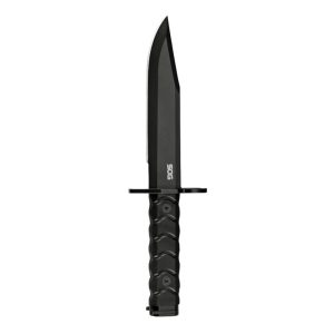 SOG Knives BAR15C Clip Point Bayonet Fixed Knife 7-1/10" Clip Point Blade Black Box