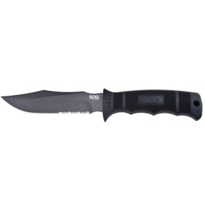 SOG Seal Pup Fixed Blade Knife 4-3/4" Clip Point Blade Black with Nylon Sheath