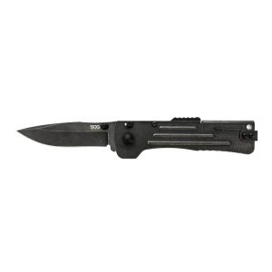 SOG Knives Slim Jim 2.0 Assisted Folding Knife 3-1/5 Clip Point Blade Black Clam Pack