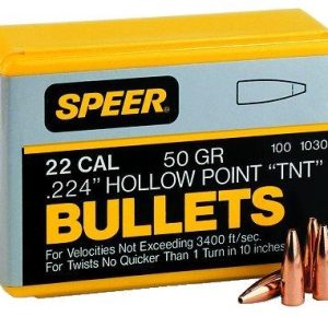 Speer TNT Rifle Bullets .22 cal .224" 50 gr TNTHP 100/ct