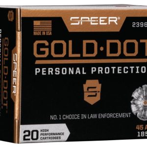 Speer Gold Dot Handgun Ammunition .45 ACP 185 gr HP 1050 fps 20/ct