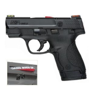 S&W M&P 9 Shield Handgun 9mm Luger 7rd Magazine 3.1" Barrel HI-VIZ Fiber Optics Ca Compliant USED