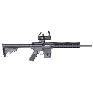 S&W M&P 15-22 Sport Rifle .22LR 10rd Magazine 16.5" Barrel with MP-100 M&P Red/Green Dot Optic Compliant Fixed Stock