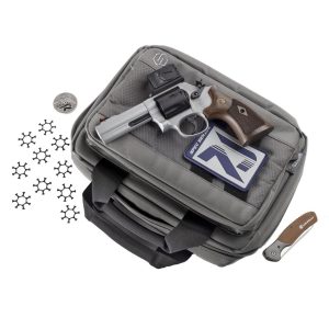 S&W 686 Plus Spec Series R Bundle 357 Mag 7rd Capacity 4.12" Barrel Titanium Cerakote w/ACRO P-2 Bag Moon Clips