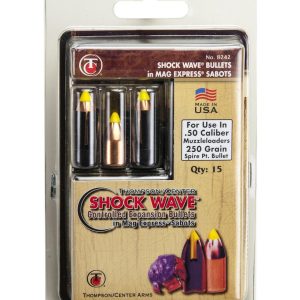 Thompson Center Shockwave Spire Point Polymer Tip Bullets .50 cal Sabot 250 gr 15/ct