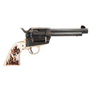 Taylor & Company 1873 Stag Grip Handgun .357 Mag/.38 Spl 6rd Capacity 4.75" Blued Barrel Stag Grip Case Hardened