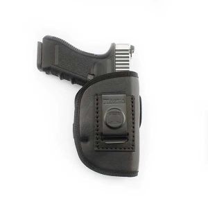 Tagua Leather Ecoleather Weightless 4 in 1 Open Top Holster for Most 9mm Luger/.40/.45 Black RH
