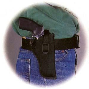 Uncle Mike's Sidekick Hip Holster for 3" - 4" Barrel medium and large double action revolvers in Black Right Hand