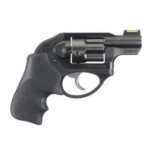 Ruger LCR Revolver 38 Spl(+P) 5rd Capacity 1.87" Matte Black Frame Hogue Grip Front Optic CA Compliant