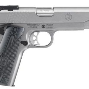 Ruger SR1911 Target Handgun .45 Auto 8rd Magazine 5" Barrel Stainless Steel G-10 Grips