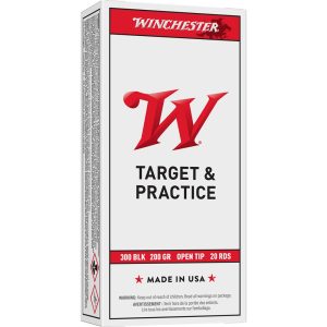 Winchester USA Rifle Ammunition .300 AAC Blackout 200 gr. FMJBT 1060 fps 20/ct