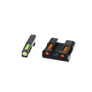 HIVIZ LiteWave H3 sight Orange/Green LitePipe/White front ring fits Glock Models Chambered in 9mm Luger 40 S&W and .357 Sig