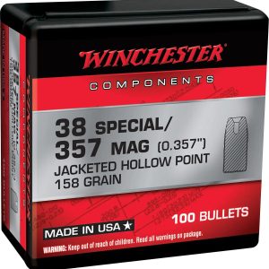 Winchester JHP Bullets 38 SPL/357 MAG .357" 158gr 100/ct