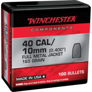 Winchester Handgun Bullets .40 Cal/10mm 0.400" 165 gr FMJ 100/ct