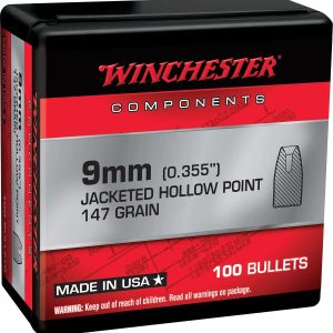 Winchester JHP Bullets 9mm .355" 147gr 100/ct