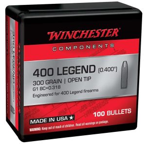 Winchester 400 Legend Rifle Bullets 400 LEGEND Subsonic Open Tip 300 GR 100 Count