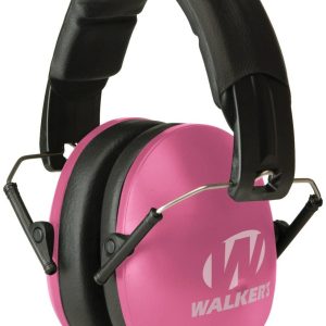 Walker's Small Passive Folding Ear Muffs- Pink 23dB NRR
