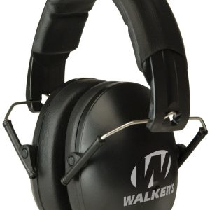 Walker's Small Passive Folding Ear Muffs- Black 23dB NRR