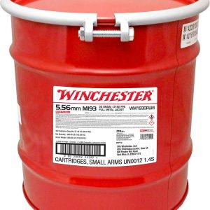 Winchester USA Lake City M193 Rifle Ammunition 5.56mm 55 gr. FMJ 3240 fps 14000/drum