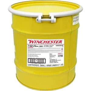 Winchester USA Lake City M80 Rifle Ammunition 7.62x51mm 149 gr. FMJ 2790 fps 7500/drum