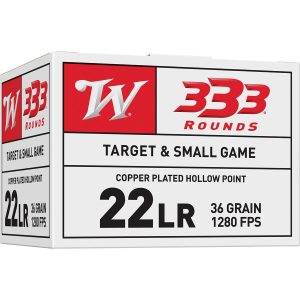 Winchester .22 LR Bulk Pack Rimfire Ammunition .22 LR 36 gr CPHP 333/ct