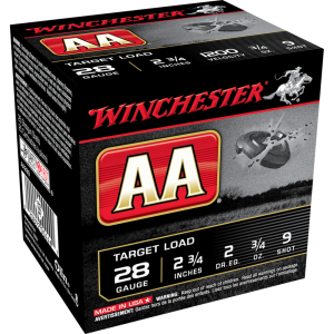 Winchester AA Target 28 ga 2-3/4" 3/4 oz #9 25/ct