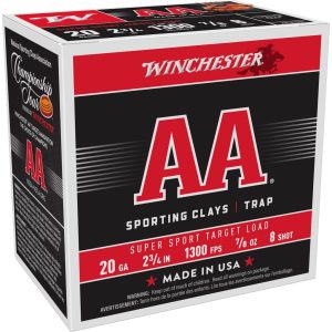 Winchester AA Super Sport 20 ga 2-3/4"  7/8 oz #8 1300 fps - 25/ct