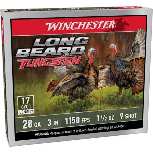Winchester Long Beard Tungsten Shotshell 28ga 3" 1-1/2oz 1150 fps #9 5/ct