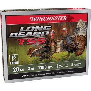 Winchester Long Beard TSS Shotshells 20ga. 3" 1-9/16oz 1100 fps #8 5/ct