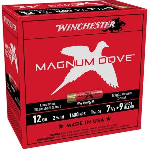 Winchester Magnum Dove Shotshells 12 ga 2-3/4" 1-1/4 oz 1400 fps #7.5 & #9 25/rds