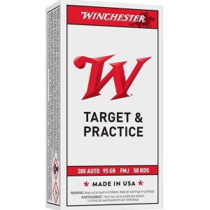 Winchester USA Handgun Ammunition .380 ACP 95 gr FN 50/ct