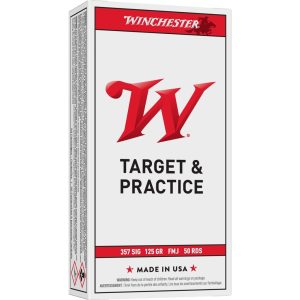 Winchester USA Handgun Ammunition .357 SIG 125 gr FMJ-FP 50/ct