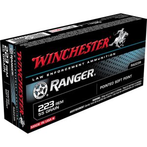 Winchester Ranger Rifle Ammunition 223 Rem 55gr PSP 3020 fps 20/ct