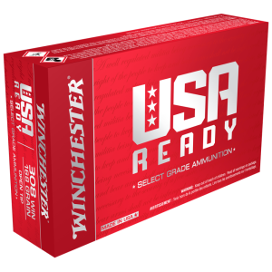 Winchester USA Ready Rifle Ammunition .308 Win 168 gr. OTM 2680 fps 20/ct