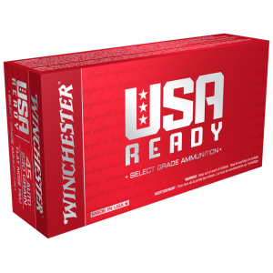 Winchester USA Ready Handgun Ammunition .45 Auto 230 gr. FMJ-FN 880 fps 50/ct