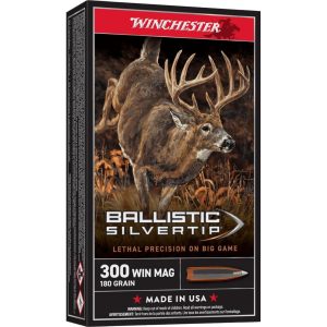 Winchester Ballistic Silvertip Rifle Ammunition .300 Win Mag 180 gr. PT 2950 fps 20/ct