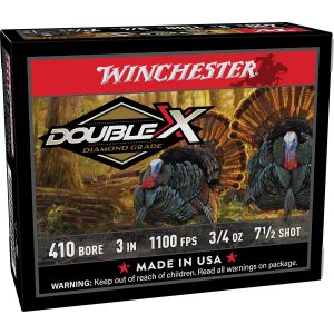 Winchester Double X Diamond Grade Turkey Shotshells .410 ga 3" 3/4 oz 1100 fps #7.5 10/ct