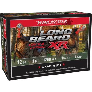 Winchester Long Beard XR Shotshells 12ga 3" 1-3/4 oz #4 1200 fps 10/ct