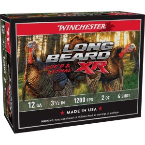 Winchester Long Beard XR Shotshells 12 ga 3-1/2" 2 oz 1200 fps #4 10/ct