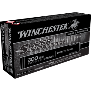 Winchester Super Suppressed Rifle Ammunition .300 AAC Blackout 200gr FMJOT 1060 fps 20/ct