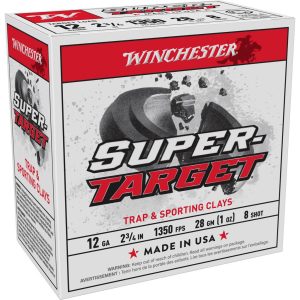 Winchester Super Target Shotshells 12 ga 2-3/4" 1 oz 1350 fps #8 25/ct